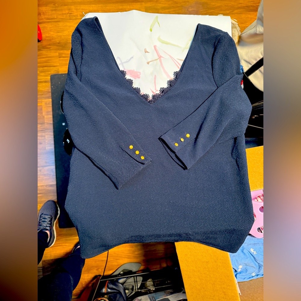 Navy Sezane blouse size 38